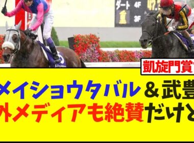 メイショウタバル＆武豊海外メディアも絶賛だけど…【競馬】