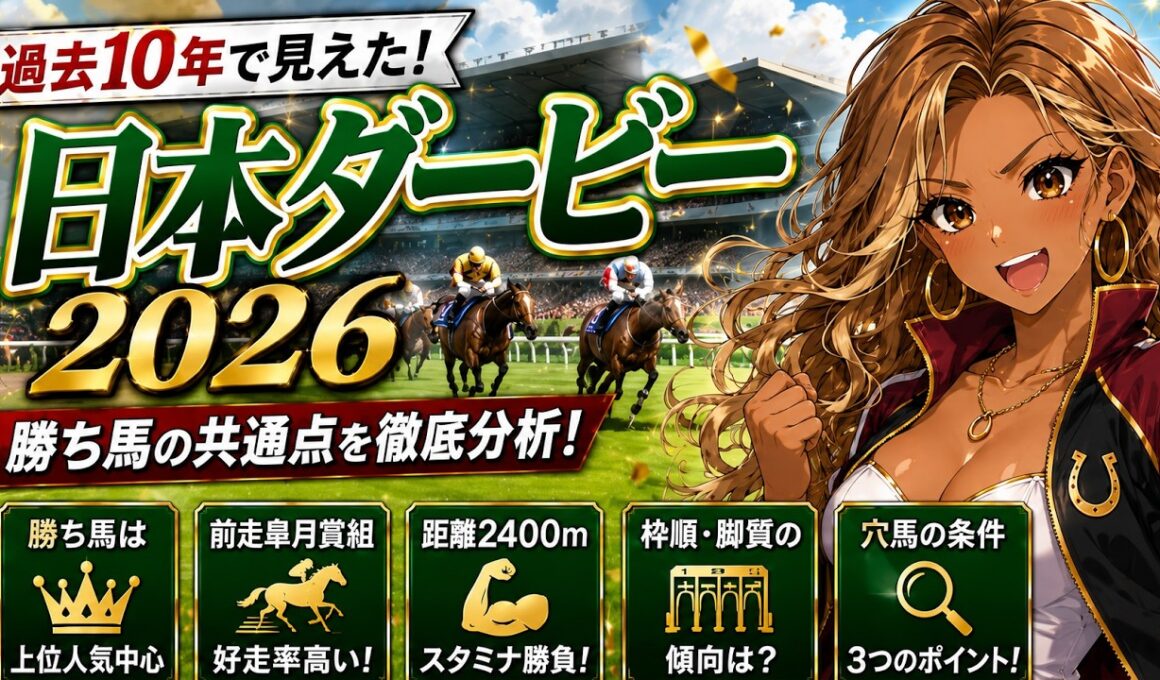 【日本ダービー2026】皐月賞の着順をそのまま信じるな！過去10年の傾向を徹底解説