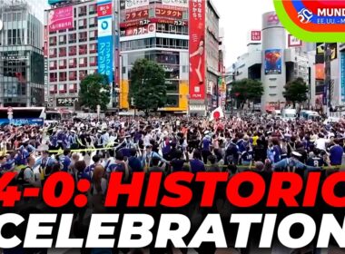 TOKYO ERUPTS: Shibuya Crossing turns into a sea of CELEBRATION after Japan's 4-0 World Cup win