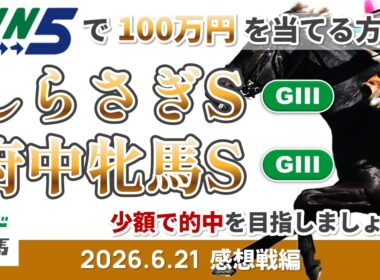 【WIN5で100万円感想戦編】2026年6月21日（日）しらさぎS・府中牝馬S【競馬】