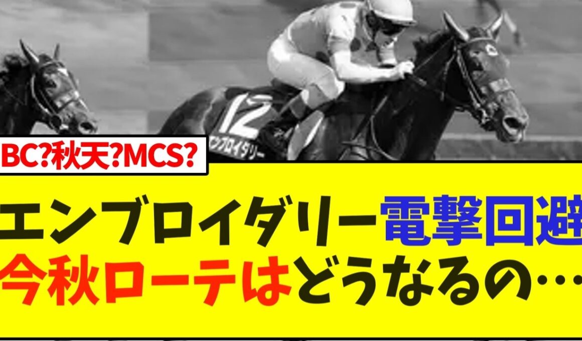 エンブロイダリー電撃回避、今秋ローテはどうなるの…【ヴィクトリアマイル】