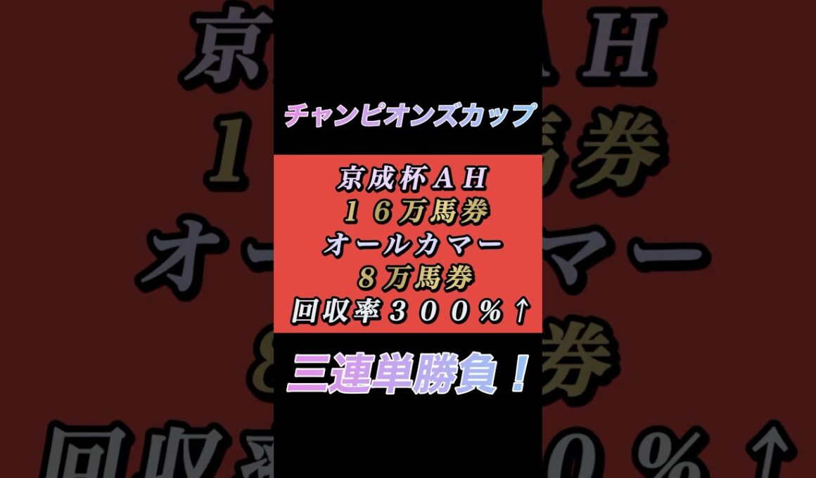 三連単18050円的中🎯【チャンピオンズカップ2024】魂の三連単24点勝負！#チャンピオンズカップ #レモンポップ#ウィルソンテソーロ#ペプチドナイル#ペイシャエス#三連単