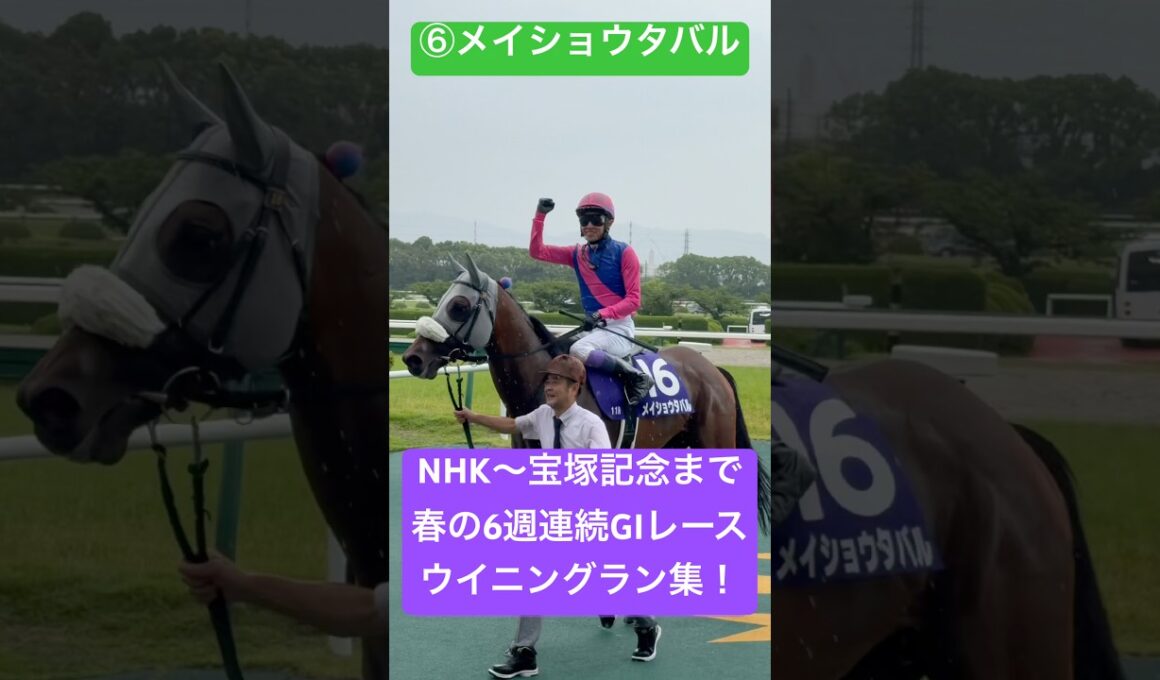 【快挙の連続】 NHKマイルCから宝塚記念まで、6週連続で行われたGIレースでのウイニングランをまとめました！ #武豊 #ルメール #今村聖奈 #松山弘平 #競馬 #shorts