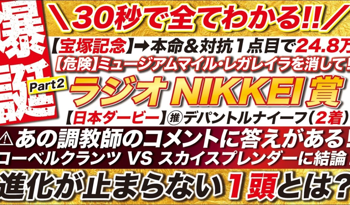 🎯30秒動画で結論が分かる→【ラジオNIKKEI賞2026予想】あの調教師のコメントに答えがある！ローベルクランツ VS スカイスプレンダー VS サノノグレーターを脅かす１頭とは？