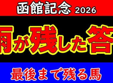函館記念2026最終結論｜現地で見えた異変 雨が残した答え 最後まで残る馬はこの1頭【GⅢ最終予想】
