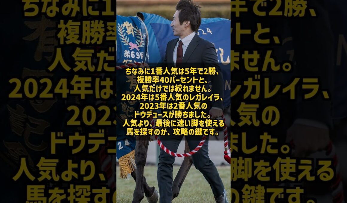 有馬記念で一番堅い買い方 過去5年で上がり最速の馬が3着内を外していない #Shorts