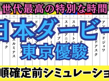 【日本ダービー2026】東京優駿 枠順確定前シミュレーション ロブチェン2冠か、それとも!? 過去データ＆血統・追い切りから導く5着以内必至の注目馬は？