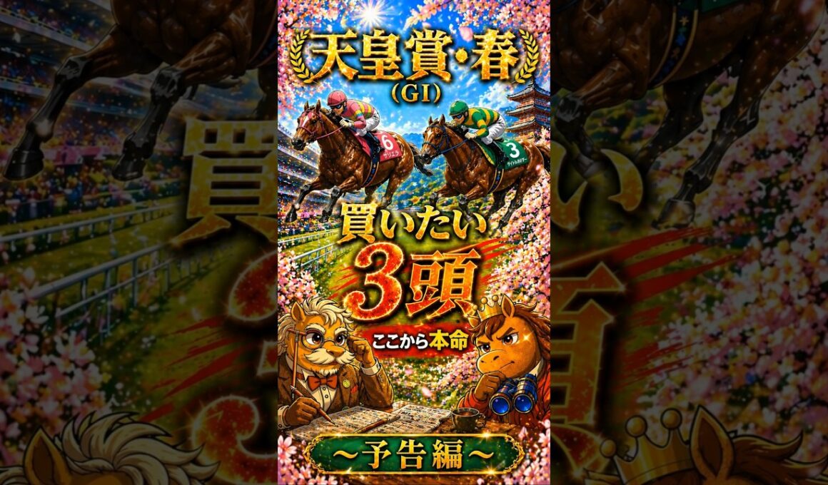 【競馬予想🏇】厳選‼️GⅠ天皇賞・春2026🏆買いたい3頭🤩（予告編）#競馬 #競馬予想 #中央競馬予想 #中央競馬 #馬券#shorts