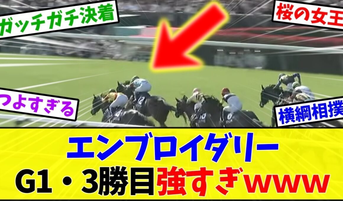 【ヴィクトリアマイル2026】エンブロイダリー、ヴィクトリアマイル完勝でG1・3勝目！強すぎて逆に驚いた←これ【競馬】