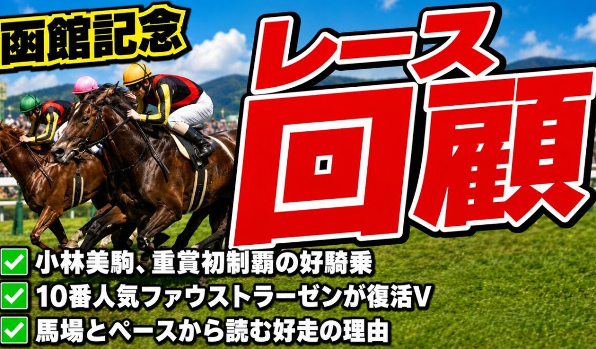 小林美駒、重賞初制覇の好騎乗｜函館記念でファウストラーゼンが甦った理由