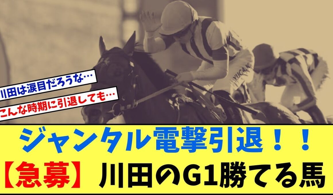【急募】「ジャンタルマンタル電撃引退に伴う川田でこの先G1を勝てる馬」に対する競馬に役立つまとめ