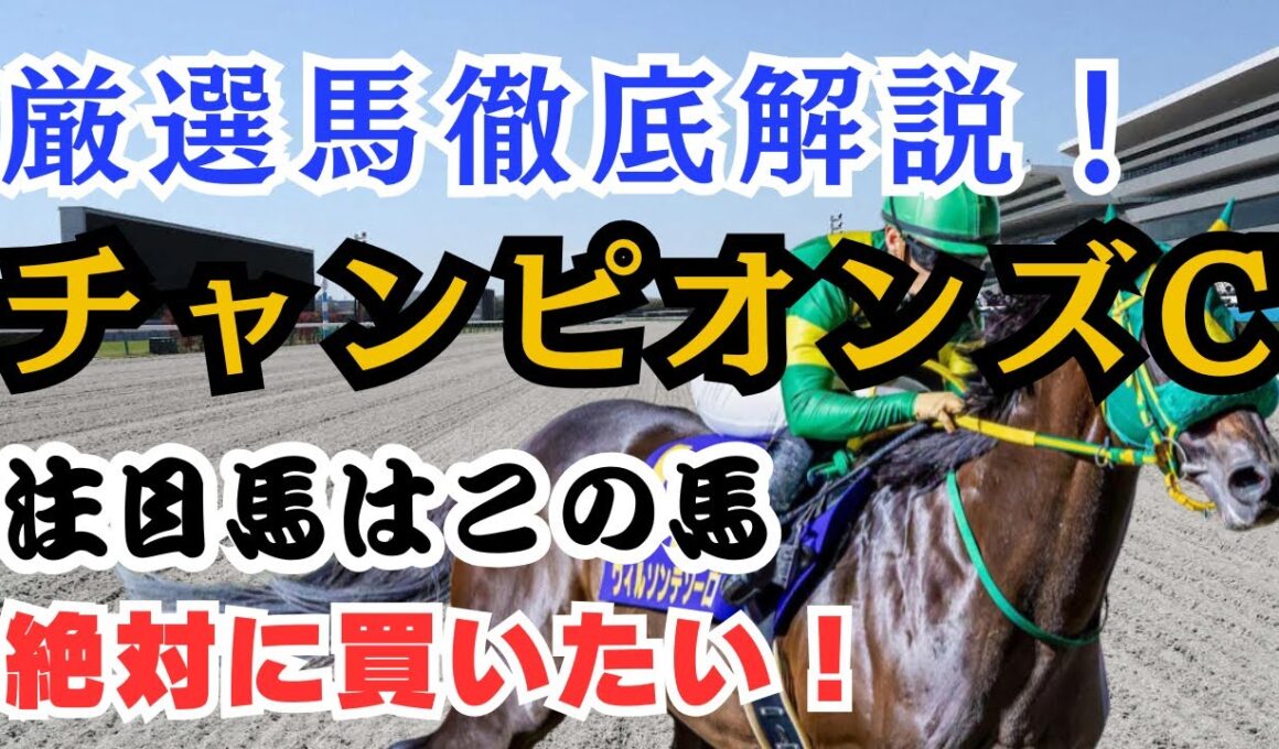 【チャンピオンズカップ2025】絶対買いたい注目馬について解説！