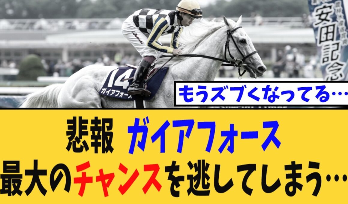 【安田記念】ガイアフォース、またしてもGI2着…最大のチャンスを逃してしまう…【競馬反応集】