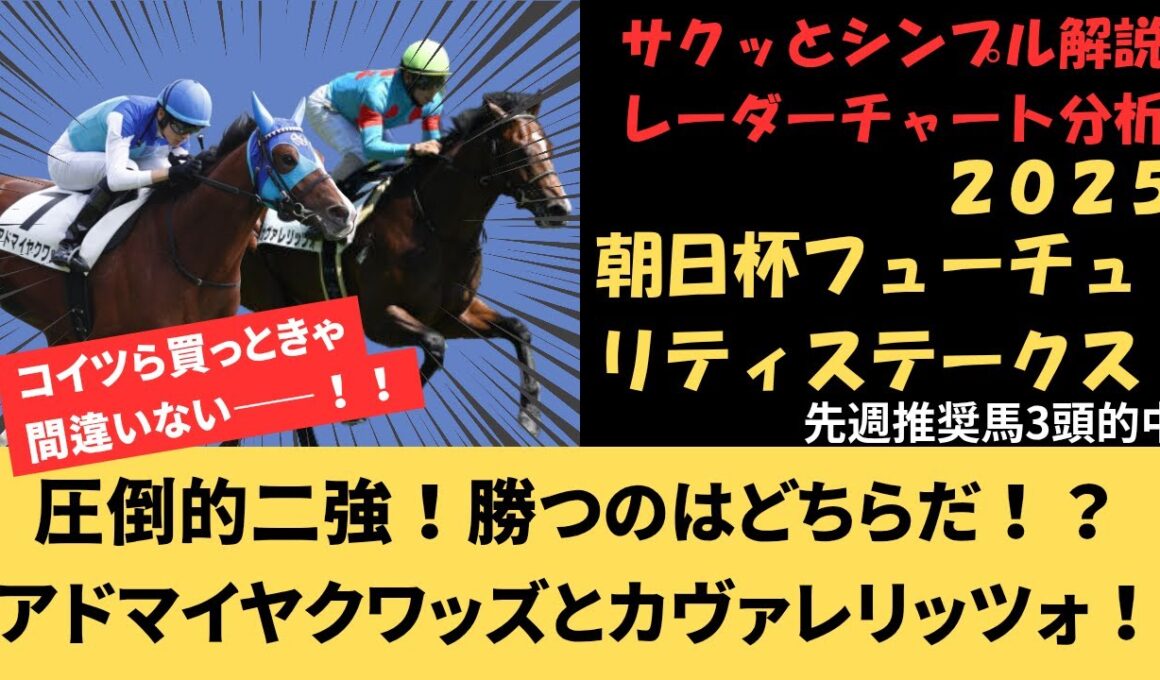 【朝日杯フューチュリティS】　軸はこの二頭で間違いなし！推奨馬6頭徹底分析！