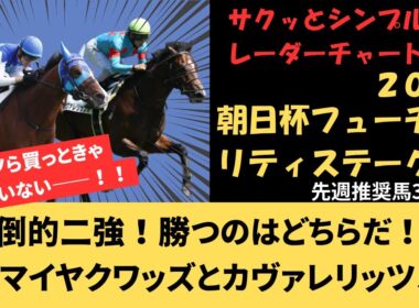 【朝日杯フューチュリティS】　軸はこの二頭で間違いなし！推奨馬6頭徹底分析！