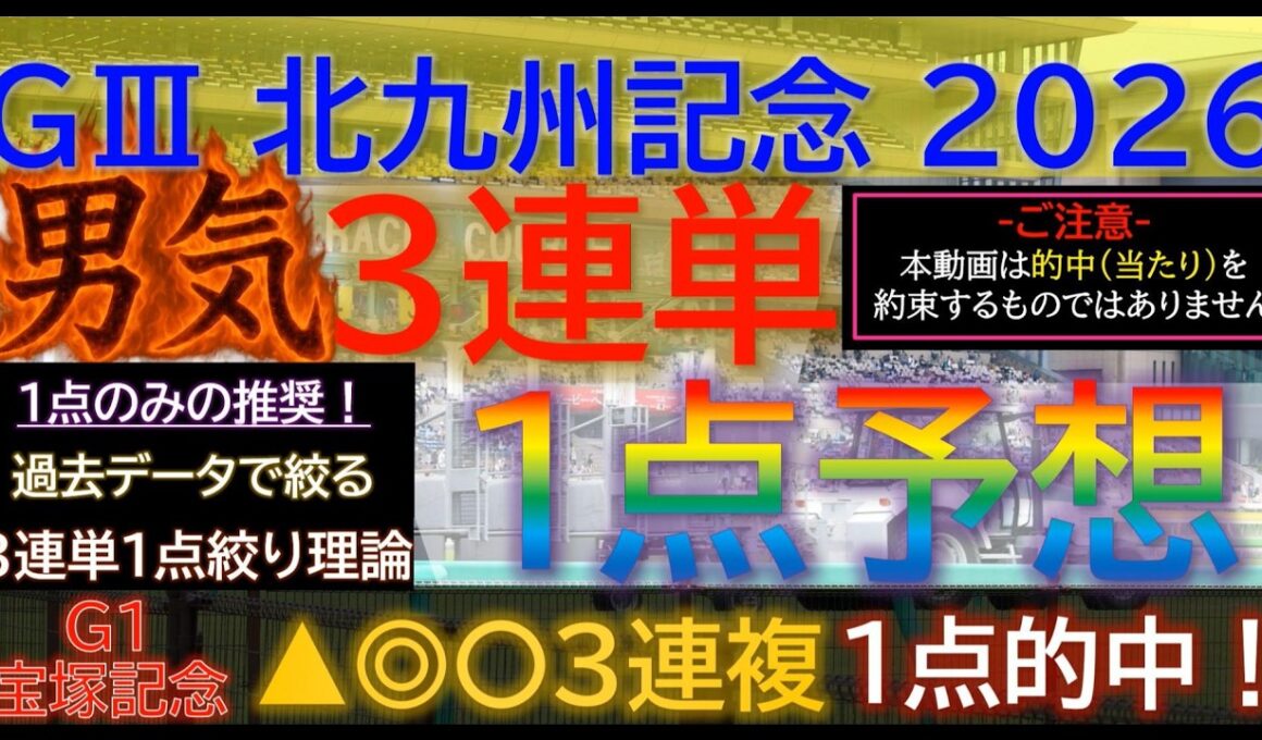 宝塚記念3連複1点的中！【男気1点】北九州記念2026～究極3連単1点絞り理論 #競馬 #競馬予想 #北九州記念 #北九州記念2026 #フリッカージャブ #デアヴェローチェ #jra