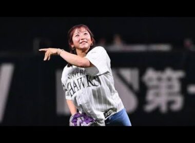 【ソフトバンク】オークス制覇の今村聖奈騎手、始球式でまさかの“死球”「選手の大事な体に…」