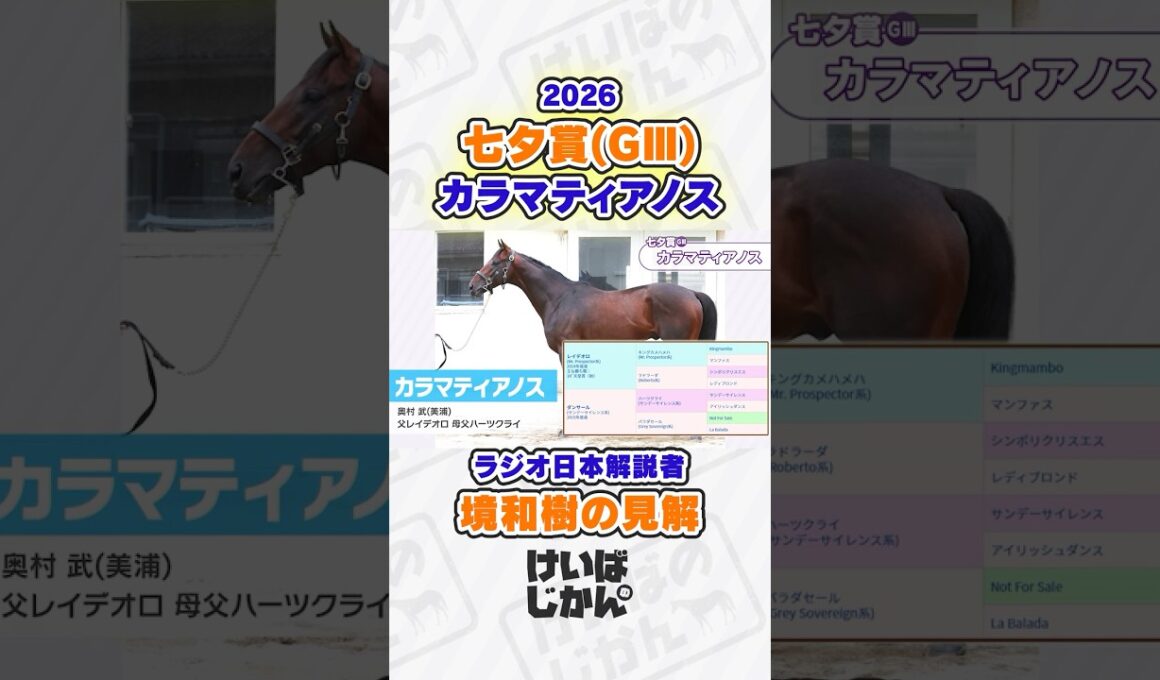 【七夕賞 2026】カラマティアノスは買い？消し？ラジオ日本解説者・境和樹が分析！ #競馬 #競馬予想