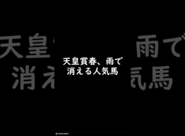 天皇賞春、雨で人気評価変わる #天皇賞春 #競馬