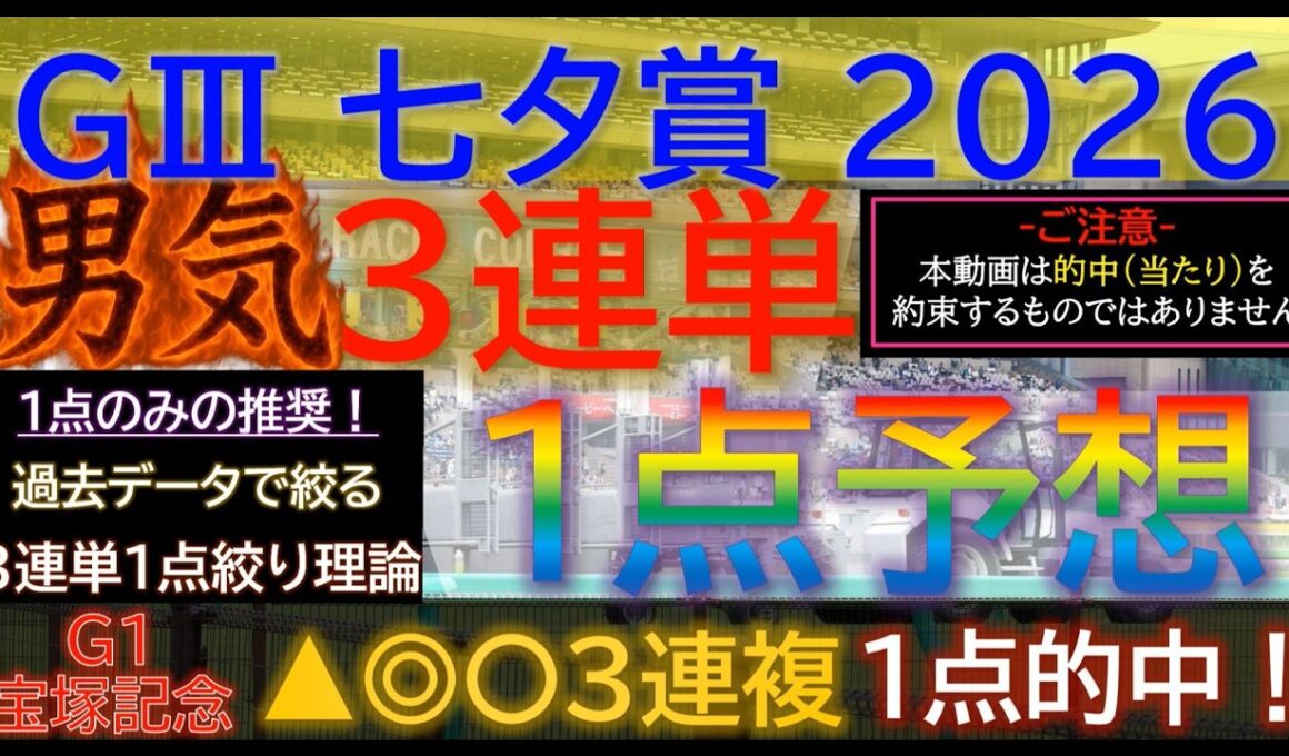宝塚記念3連複1点的中！【男気1点】七夕賞2026～究極3連単1点絞り理論 #競馬 #競馬予想 #七夕賞 #七夕賞2026 #七夕賞予想 #サヴォーナ #穴馬 #データ #jra