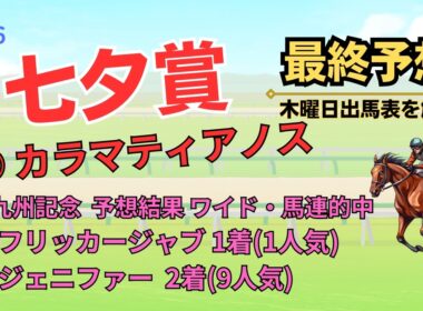◎ カラマティアノス 「七夕賞 2026 最終予想」 #七夕賞