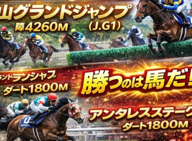 【 土曜日の競馬予想、出資馬企画、一口クラブ注目馬 】中山グランドジャンプ、アンタレスステークス2026予想！勝ち馬はこの馬だ！