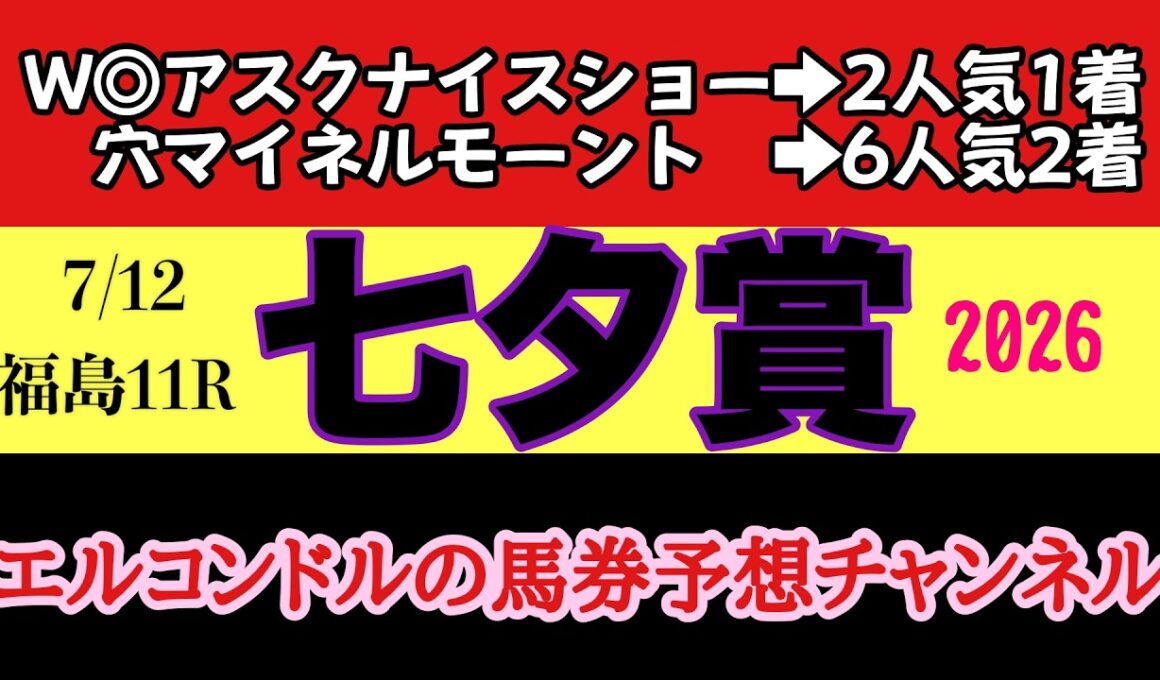 【七夕賞2026最終予想】前日雨で馬場激変!? 本命・穴馬・危険な人気馬を徹底分析！福島芝2000mハンデ戦の勝ち馬はこの馬だ！