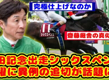 【安田記念】シックスペンス、G1安田記念出走前日に異例の追い切りが話題に！！【競馬反応集】