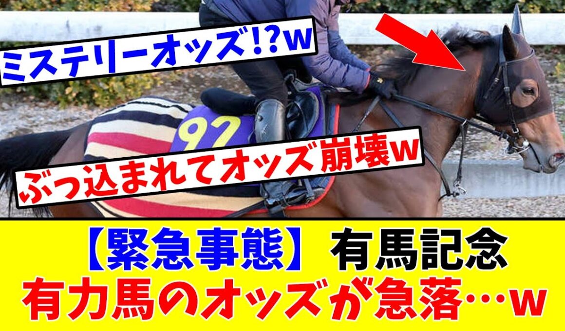 【有馬記念】【緊急事態】上位人気馬のオッズがまさかの急落して競馬ファンから”本命不安”の悲鳴が…www