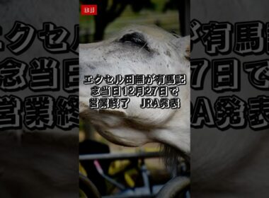 エクセル田無が有馬記念当日12月27日で営業終了　JRA発表【競馬情報】2026年7月15日 #Shorts