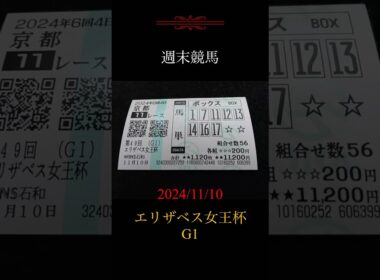 【週末競馬】エリザベス女王杯#エリザベス女王杯 #競馬 #的中馬券#馬券