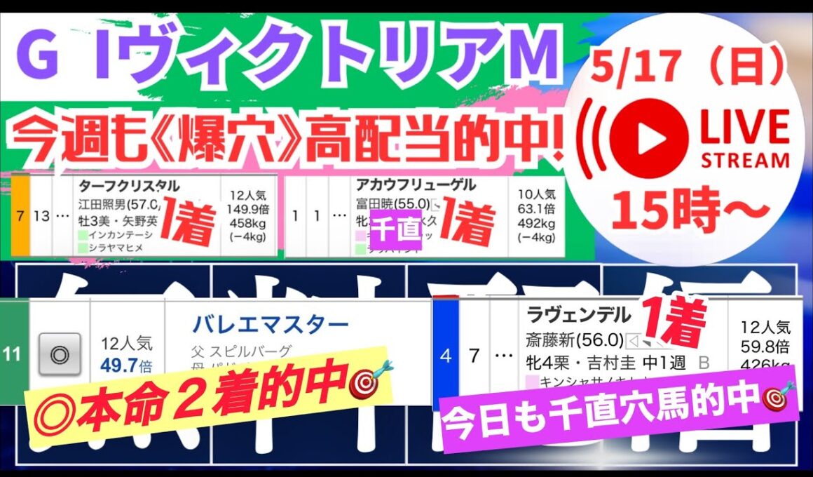 【2026ヴィクトリアマイル】レース配信