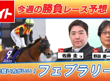 【競馬エイト今週の勝負レース】フェブラリーS（佐藤圭＆野田）