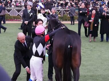 ホープフルステークス　岩田パパ、アスクエジンバラに愛注入。#アスクエジンバラ　#岩田康誠