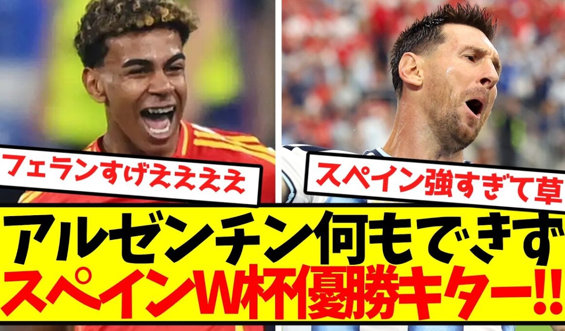 【圧倒的】スペイン、アルゼンチンを下しW杯優勝キターーーー！！