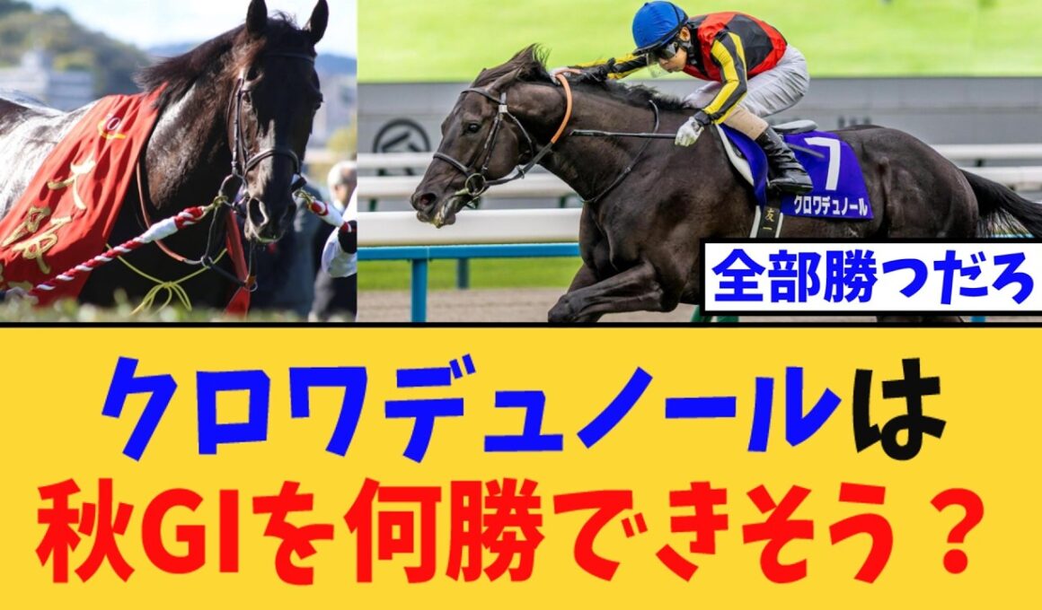 「クロワデュノールは秋GIを何勝できそう？」に対する競馬民の反応集