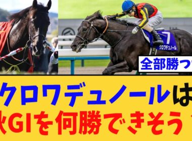 「クロワデュノールは秋GIを何勝できそう？」に対する競馬民の反応集