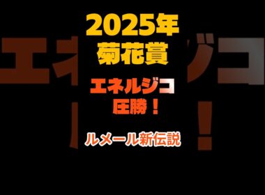 【菊花賞2025】ルメールが史上初の3連覇！エネルジコが豪脚でクラシック最終戦を制す🔥#short