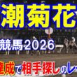 黒潮菊花賞２０２６【高知競馬予想】地方交流重賞でも三冠達成へ！