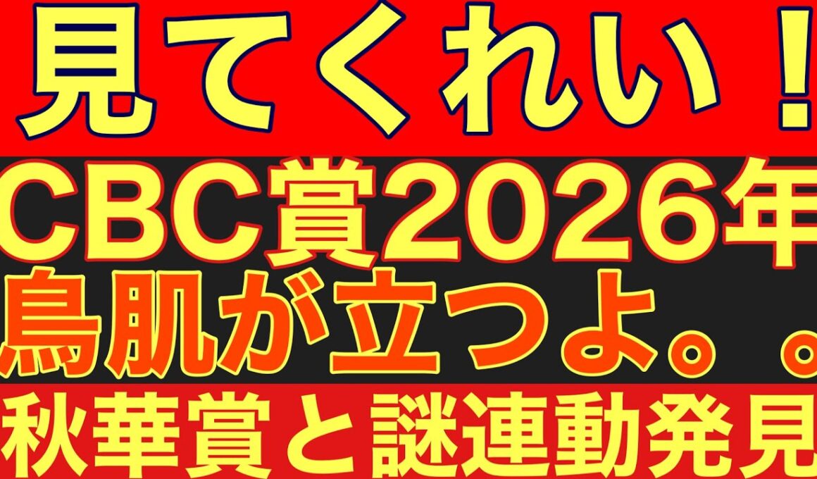 【CBC賞2026サイン③】秋華賞の出目をコピーするだけで勝てる？CBC賞2026の超高確率枠がこれだ！#競馬 #cbc賞