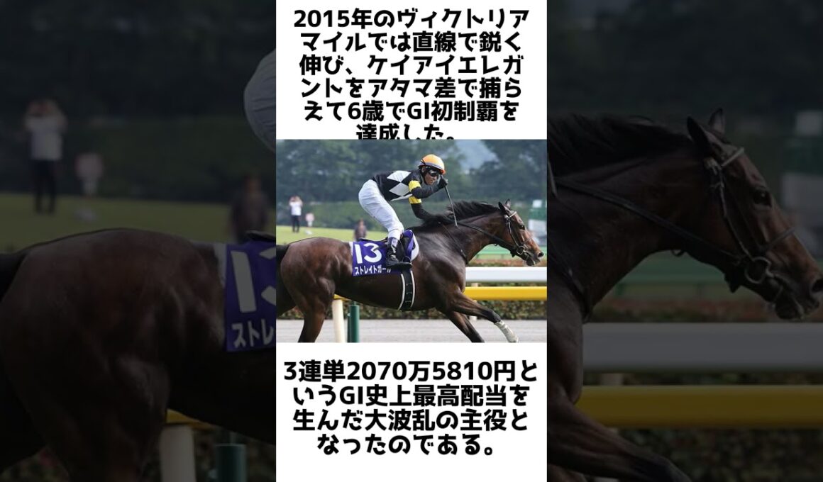 遅咲きの女王！ストレイトガールの雑学5選 #1分雑学 #競馬 #shorts #馬 #ストレイトガール