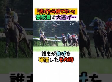 「逃げたら勝てない」菊花賞で大逃げ…誰もが負けを確信したその時 #競馬#horse