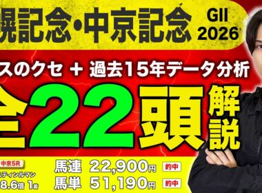 【2026札幌記念・中京記念の出走馬22頭＆過去15年データ解説】とエルムS◎〇1点3530円🎯など相変わらず絶好調のkotaが混戦G2＋G3を完全攻略！