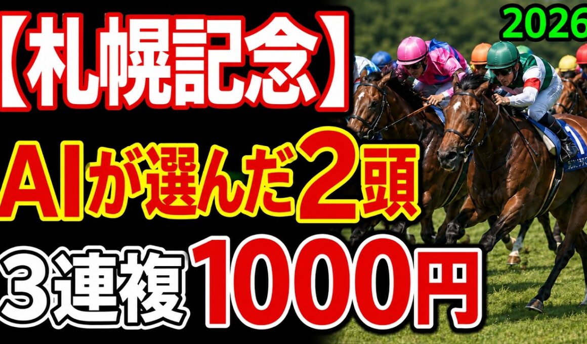 【札幌記念2026 予想】○○過去最高のデキ？AIが"全頭診断"から導く絶好の2頭！