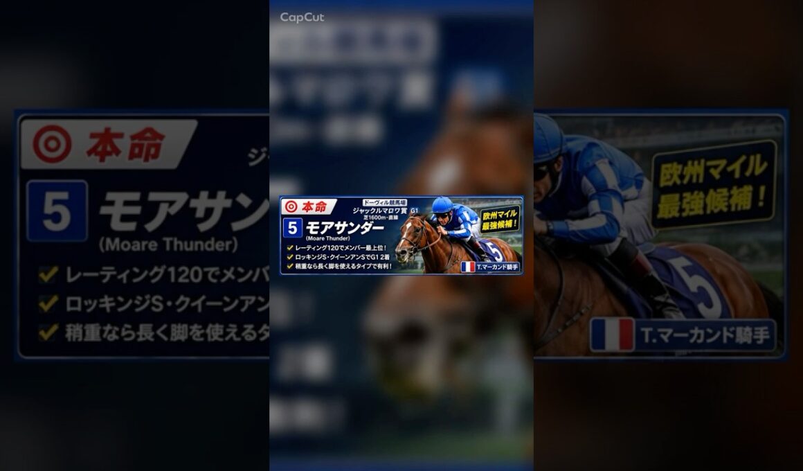 ジャックルマロワ賞予想 #競馬予想#ジャックルマロワ賞