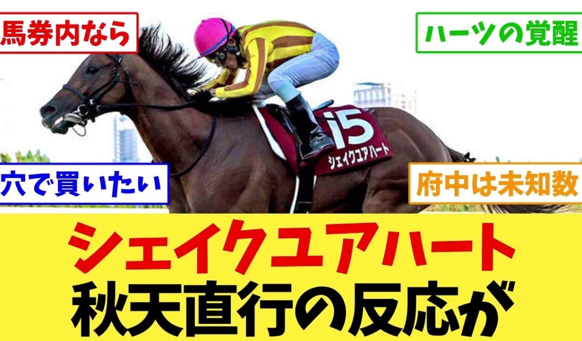 【天皇賞秋2026】シェイクユアハート、秋天直行にファンの評価が割れている…【競馬】
