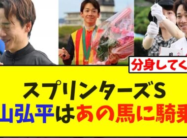 スプリンターズステークス・松山弘平騎手はあの馬に騎乗w【競馬】