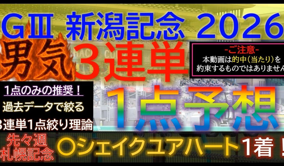 ★宝塚記念2026で３連複１点的中★【男気1点】新潟記念2026～究極3連単1点絞り理論 #競馬 #競馬予想 #新潟記念 #新潟記念2026 #新潟記念予想 #中京2歳ステークス #中京2歳s