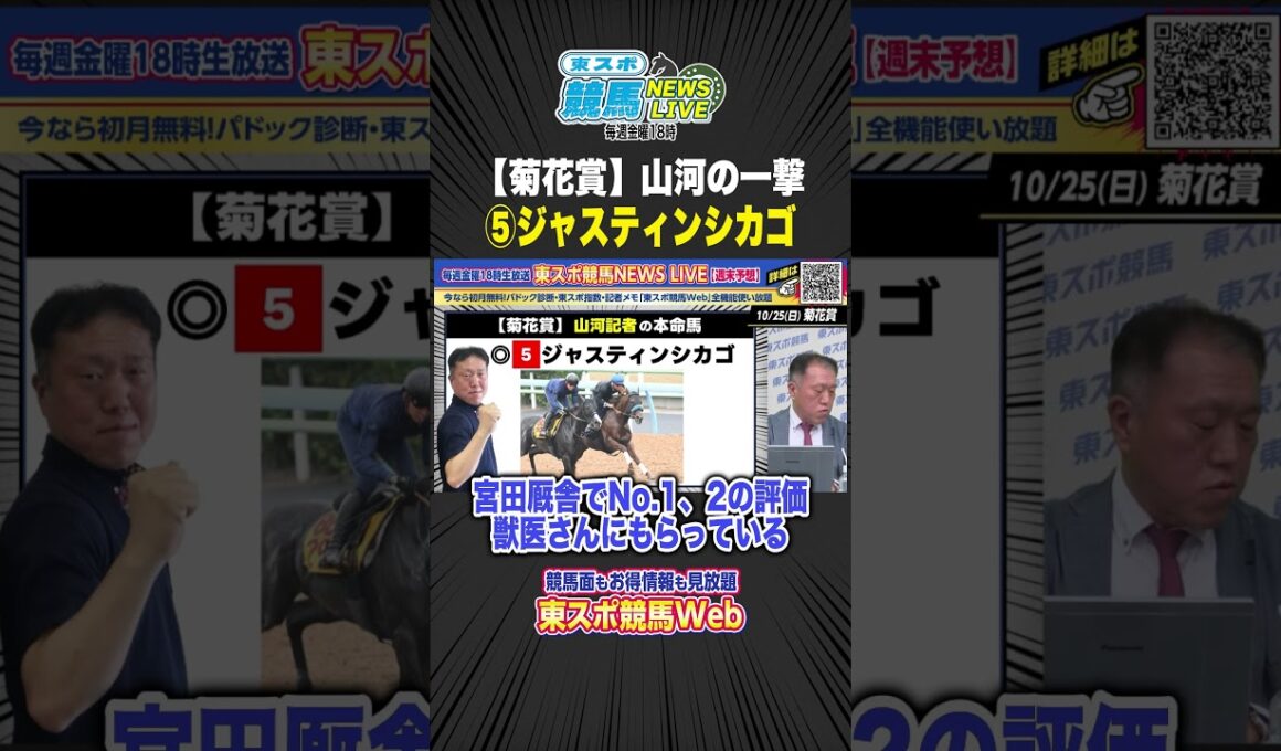 【菊花賞2026】ロブチェンの三冠を阻むのはこの馬！？山河記者が狙う⑤ジャスティンシカゴ！